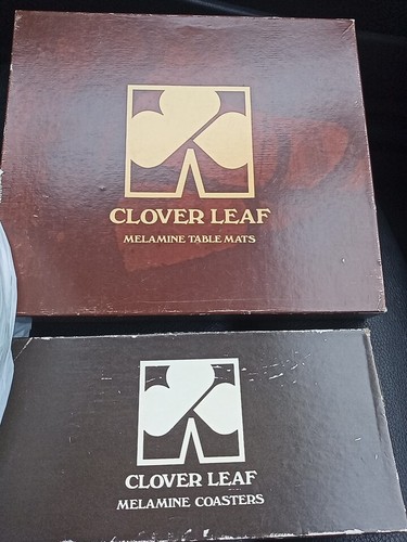 Vintage clover leaf coasters - leaf,