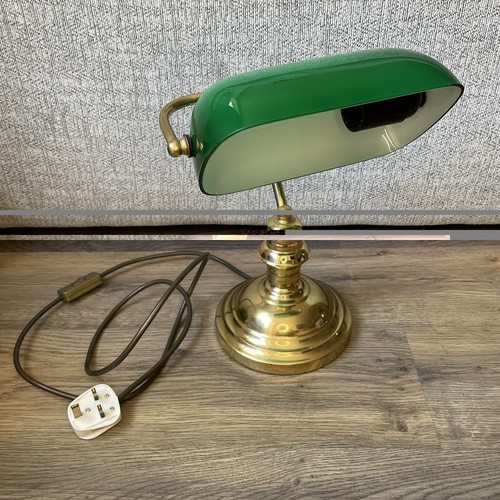 Vintage brass and green - green, glass