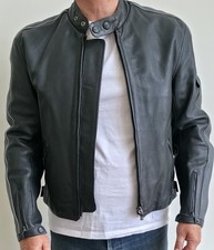  Triumph Leather Motorcycle Biker Jacket 46" .Genuine.