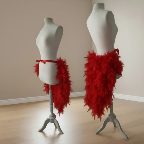 Red dramatic feather - red,