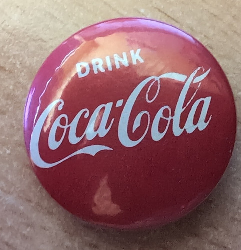 Vintage advertising pin - advertising,