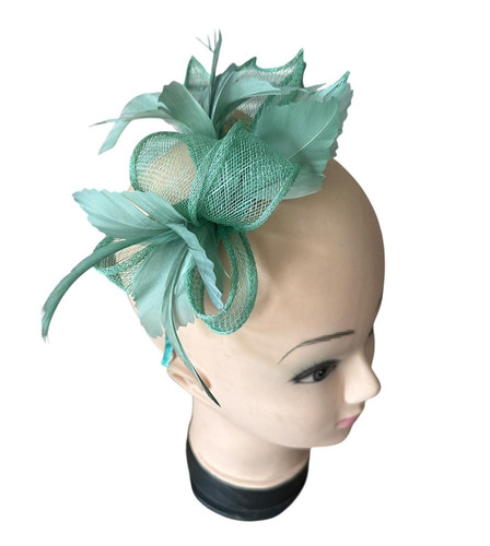 Small flower feather hair hat - feather,