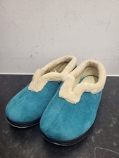 Women's Turquoise Lightweight Comfort Round Toe Slip On Slippers UK 3 CG H18 