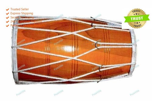 Handmade wooden dholak - handmade, folk