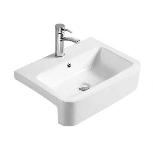 Semi recessed bathroom - bathroom, basin