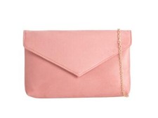 Women's Plain Suede Clutch Bag
