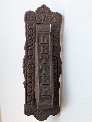 Antique cast iron letter - letter, box