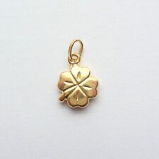 Shamrock Clover Pendant Charm Gold 9ct Good Luck Symbol Irish Ireland Gift