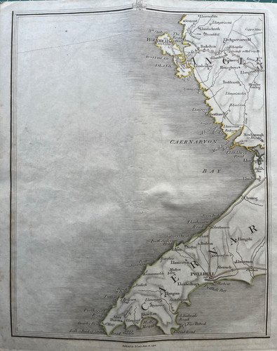 1794 antique map holyhead - antique,