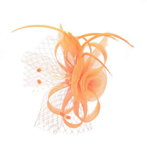 Fascinator with veil - veil, on