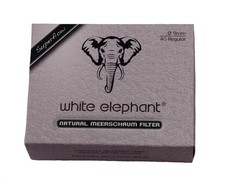 1 Pack (40 Filters) White Elephant Superflow Natural Sea Foam Filter, 9mm