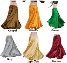 Satin Full Circle Skirts Belly