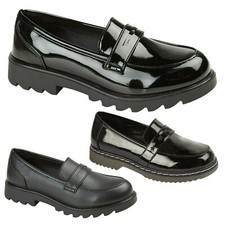 Girls Black School Shoes Kids