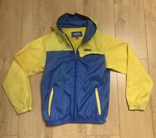 no fear amplify hooded jacket windproof blue yellow headphones inbuilt 9 to 10y