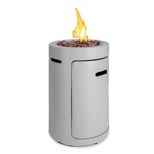 Patio Heater Gas Fireplace Infrared Garden Outdoor 13 kW Freestanding Steel Grey