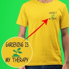 Gardening is My Therapy Embroidered T-shirt Plants Trees Gardening Services