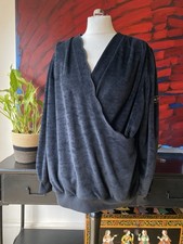 Black Cozy Faux Wrap Jumper Pullover Women’s size L