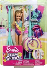 Barbie Team Stacie Doll Athlete Gymnastic Play Set - Spin Bar & Accessories