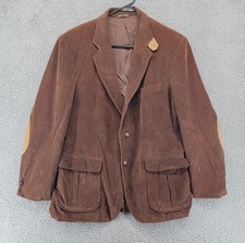 Vintage Cambridge Classic Mervyns Corduroy Sport Coat Blazer Mens R42 Brown