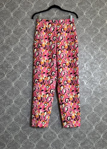 Zara pink retro print trousers - zara,