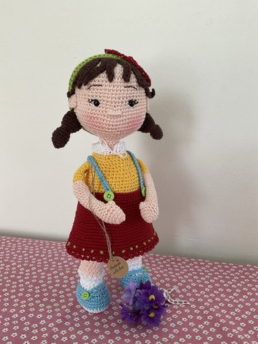 Hand crochet doll 40cm - hand,