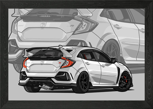 Honda civic type - civic, white