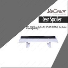 PCF OE Style Rear Spoiler w/JN Higher Leg For 99-02 Nissan Skyline R34 GTT/GTR