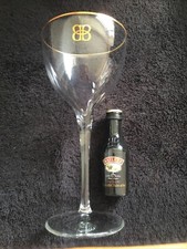 Elegant 2015 Baileys Irish Cream Tall Stemmed Glass + Miniature Bottle BOXED