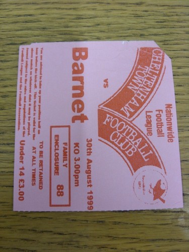 1999 ticket cheltenham - 30/08/1999,
