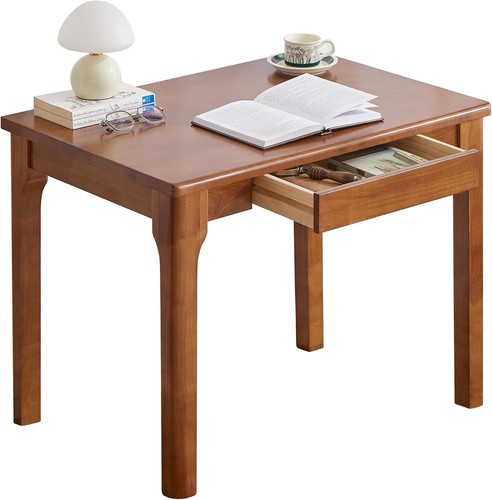Solid wooden desk with - with, drawer