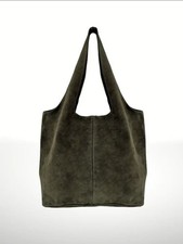 Suede Leather Shoulder Bag In