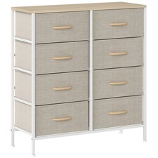 HOMCOM 8 Drawer Fabric Chest