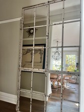 Large Vintage French Cast Iron Window Mirror Height 2.44m Width 1.34m