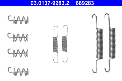 Parking brake shoes kit for - brake,
