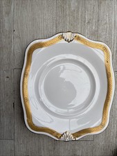 Tuscan China Cake Plate Golden