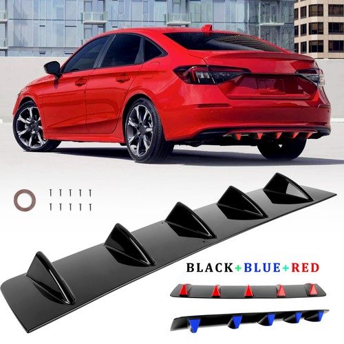 Glossy rear bumper diffuser - glossy,