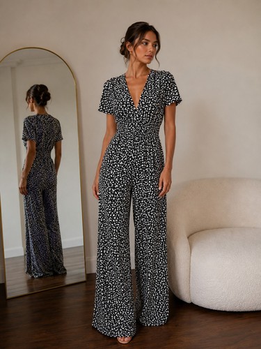 Mango manza floral jumpsuit - floral,