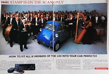 ISETTA 3-Wheel Bubble Car Philips Car Stereo ADVERT : 1990/1 Print Ad 707/139