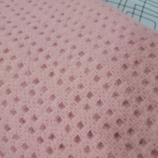 Vintage Retro Courtelle Pink Honeycomb Cellular Blanket Double Bed Size 250cm