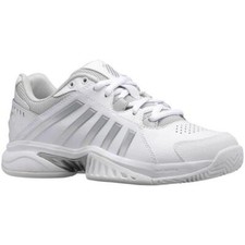 K Swiss Receiver V Womens Ladies White Leather Tennis Shoes Trainers Size 4-8