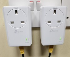 2 x TP-Link TL-PA7017P AV1000 Gigabit Powerline Adapters BT, Sky, Virgin, EE