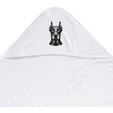 'Doberman Dog Portrait' Baby Hooded Towel (HT00031072)