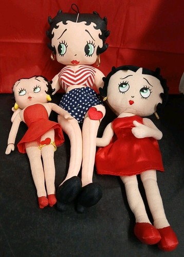 Betty boop set three plush - betty, of