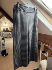 Marks And Spencer Navy Dogtooth Check Culottes Size 12