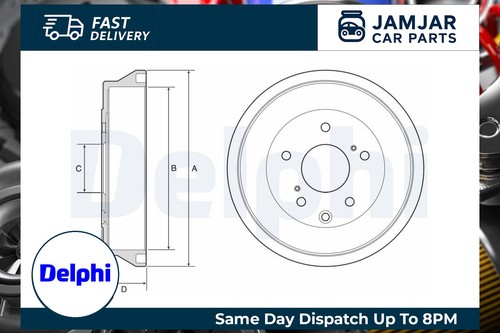 Delphi bf636 brake drum - delphi, rear