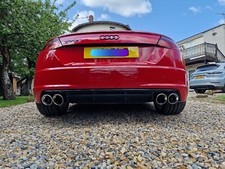 3.8" Exhaust Tips for Audi TTS FV/8S - Push Fit - No Cutting - Black & Silver!