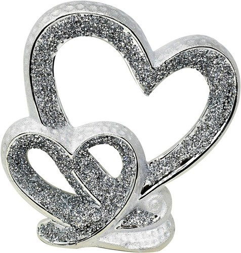 Silver heart ornament bling - heart,