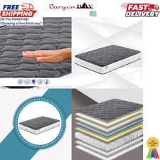 Luxury Orthopaedic Pocket Sprung Quilted Mattress Memory Foam 3FT 4Ft