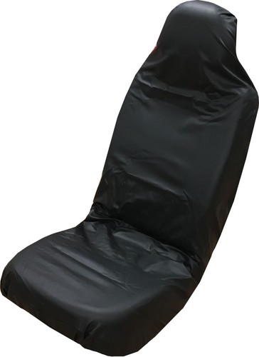 Universal black leather - black, front
