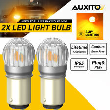 2X AUXITO 1157 2057 Amber LED